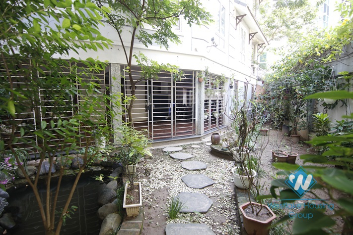 Big 05 bedrooms house with yard and nice garden for rent in Ba Dinh area.